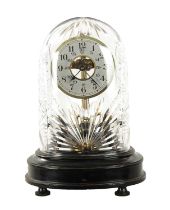 AN EARLY 20TH CENTURY FRENCH ELECTRIC BULLE MANTEL CLOCK
