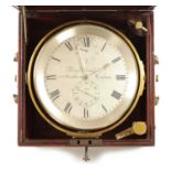 PERCY EDWARDS LTD, LONDON. A LARGE 19TH CENTURY EIGHT DAY MARINE CHRONOMETER