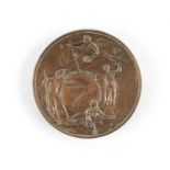 A RARE COPPER MEDAL COMMEMORATING THE CAPTURE OF LOUISBOURG IN 1758