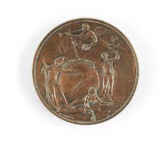 A RARE COPPER MEDAL COMMEMORATING THE CAPTURE OF LOUISBOURG IN 1758