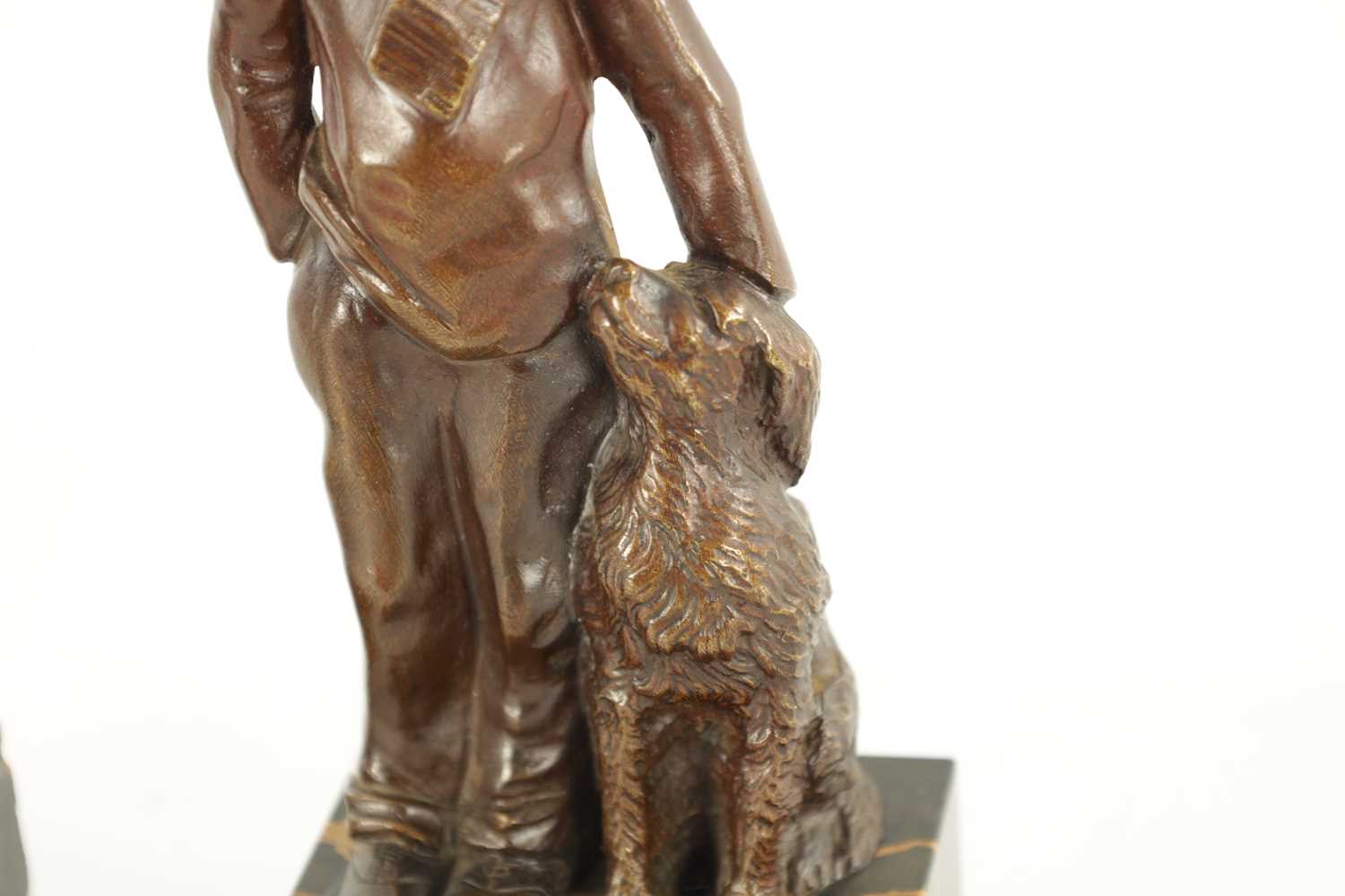 A PAIR OF ARTS AND CRAFTS BRONZE AND IVORY FIGURES - Image 5 of 10