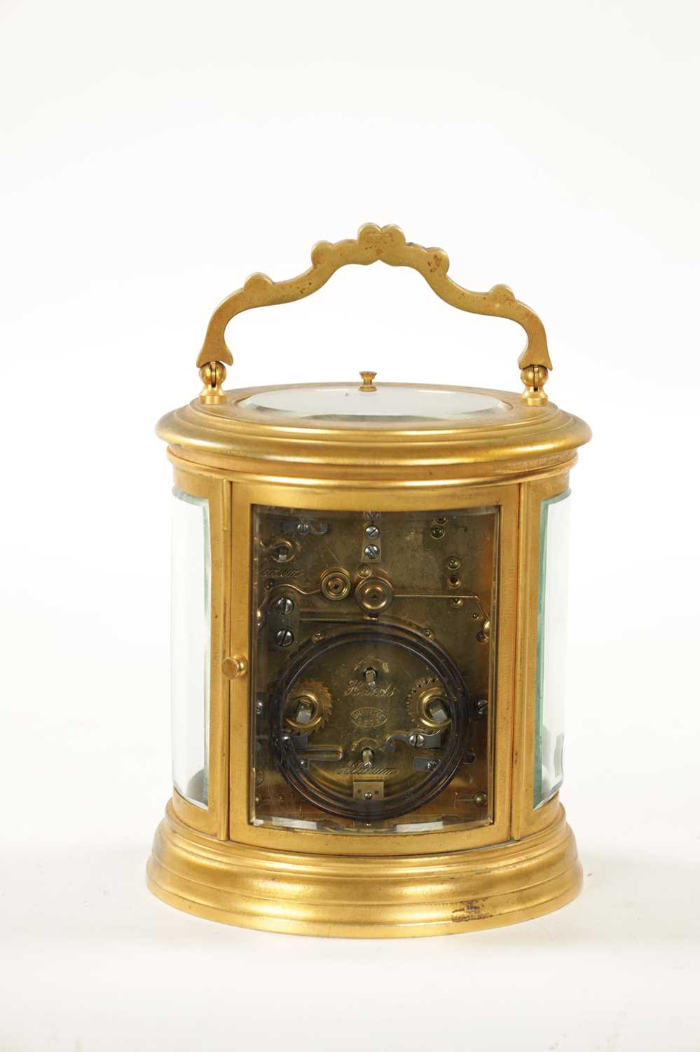 RICHARD ET CIE, PARIS. A LARGE LATE 19TH CENTURY FRENCH OVAL REPEATING CARRIAGE CLOCK - Image 6 of 9