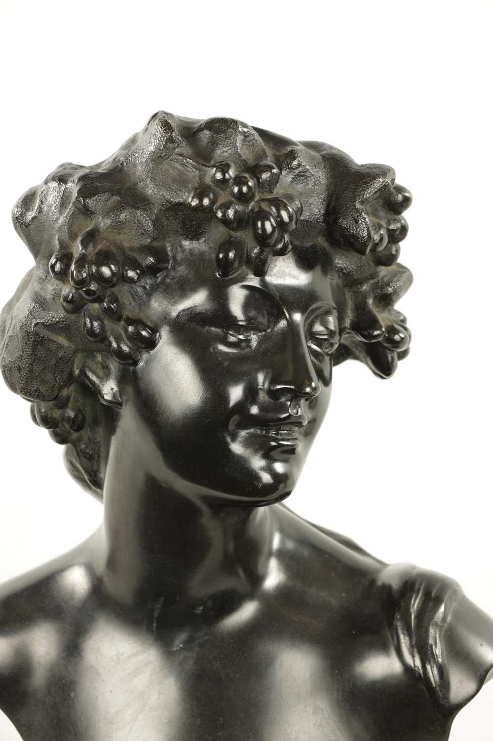 J. LAMBEAUX (1852 – 1908) AN EARLY 20TH CENTURY BRONZE BUST OF A YOUNG LADY - Image 3 of 8