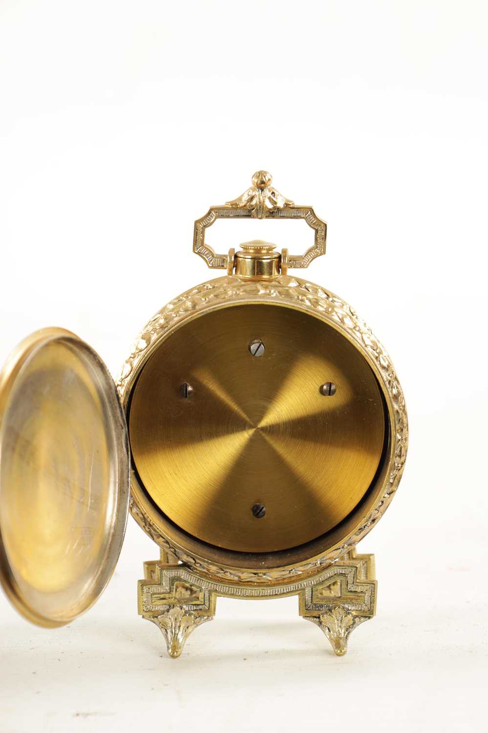 A LATE 19TH CENTURY DESK CLOCK AND BAROMETER SET - Bild 8 aus 9