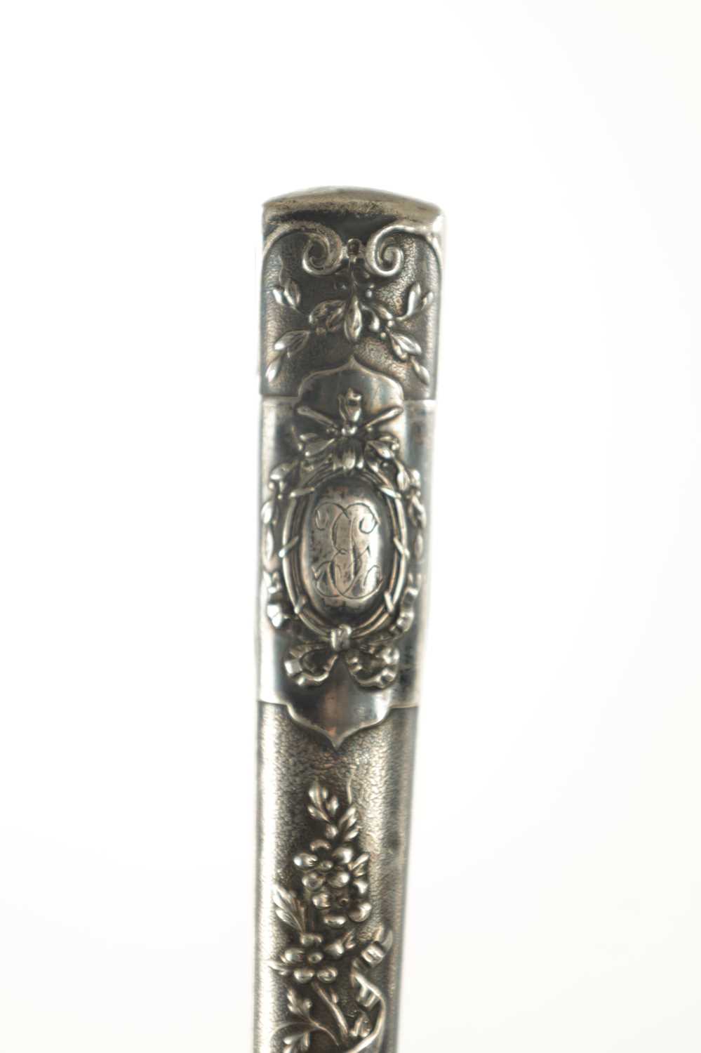 A COLLECTION OF THREE LATE 19TH CENTURY SILVER TOPPED LONG-HANDLED WALKING STICKS - Image 5 of 9