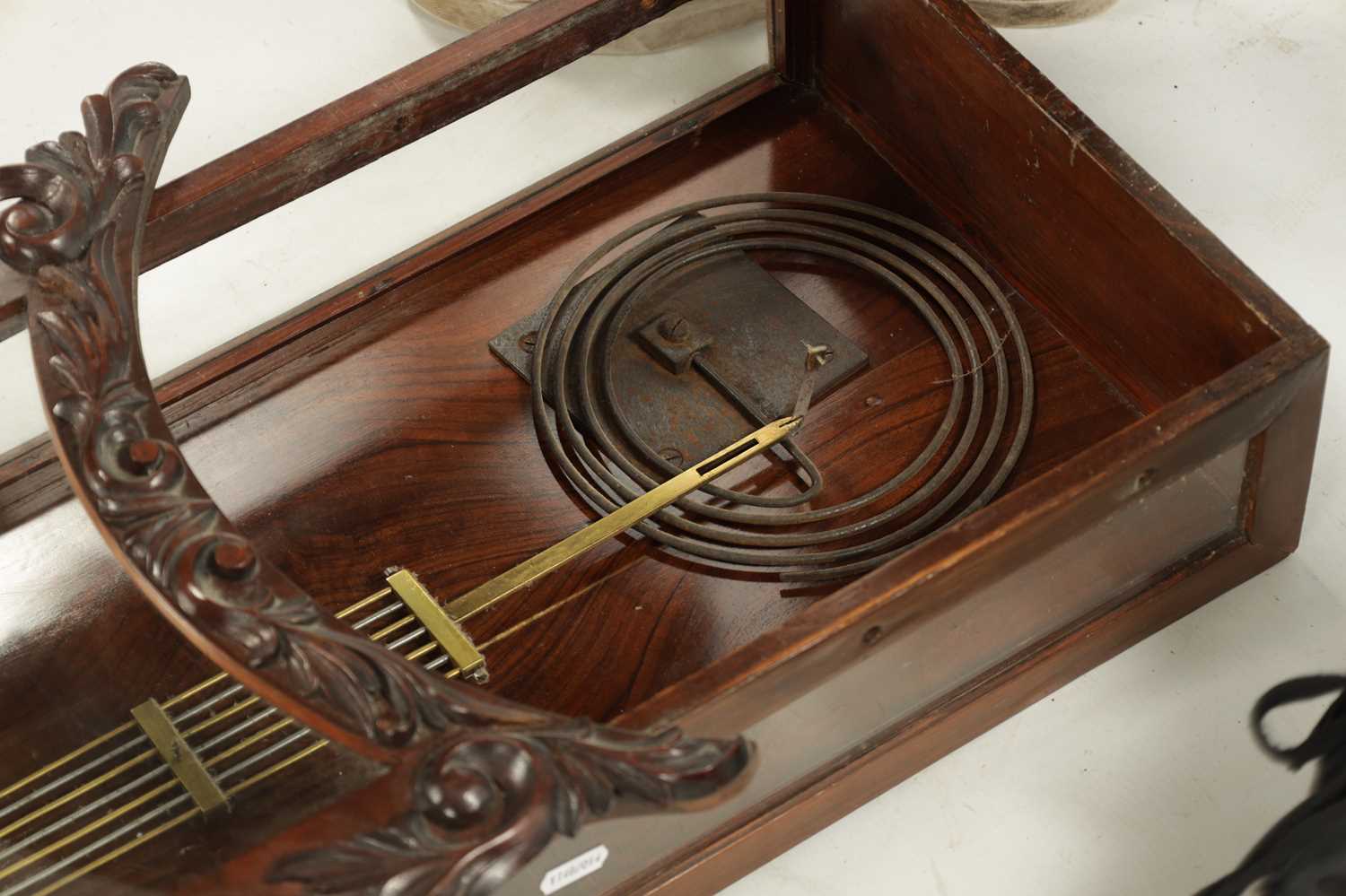 W. BROWN. LONDON. A LATE 19TH CENTURY CARVED WALNUT DOUBLE FUSEE WALL CLOCK - Image 5 of 8