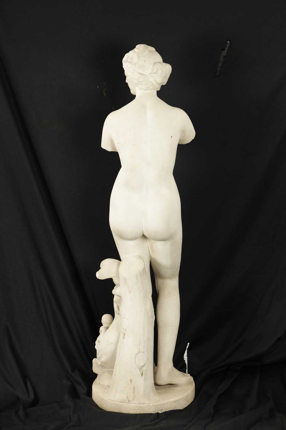 A LARGE LATE 19TH CENTURY CARVED WHITE MARBLE SCULPTURE - Image 8 of 8