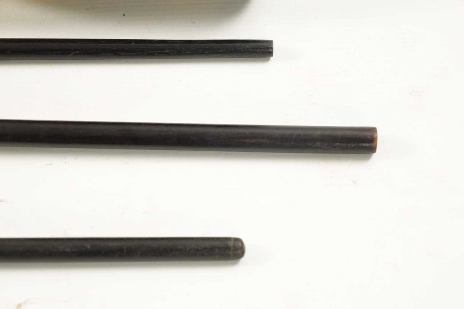 A COLLECTION OF THREE 19TH CENTURY SILVER TOPPED WALKING STICKS - Image 6 of 7