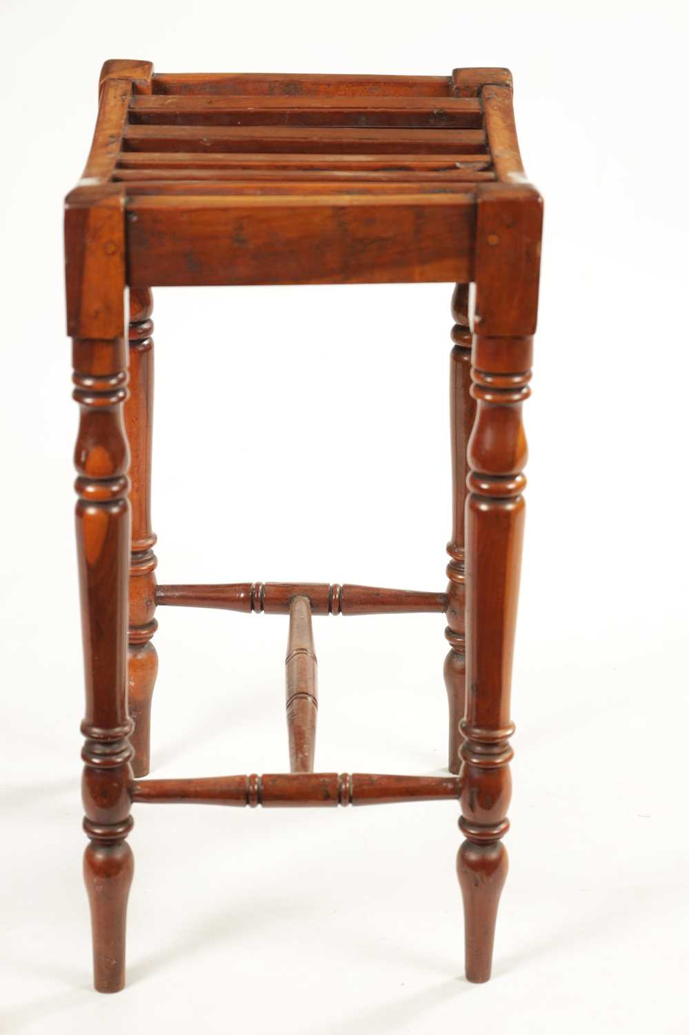 A RARE REGENCY YEW WOOD SLATTED TOP STOOL - Image 6 of 6