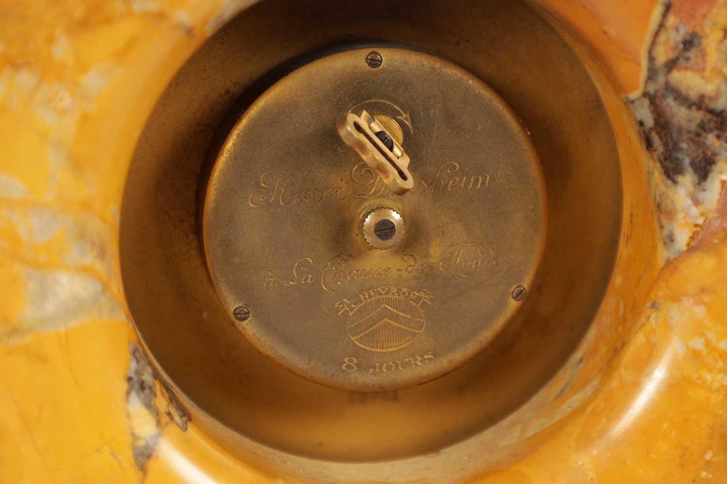 HENRI DITISHEIM. A GOOD QUALITY SWISS POLYCHROME ENAMELLED MANTEL CLOCK - Image 10 of 12