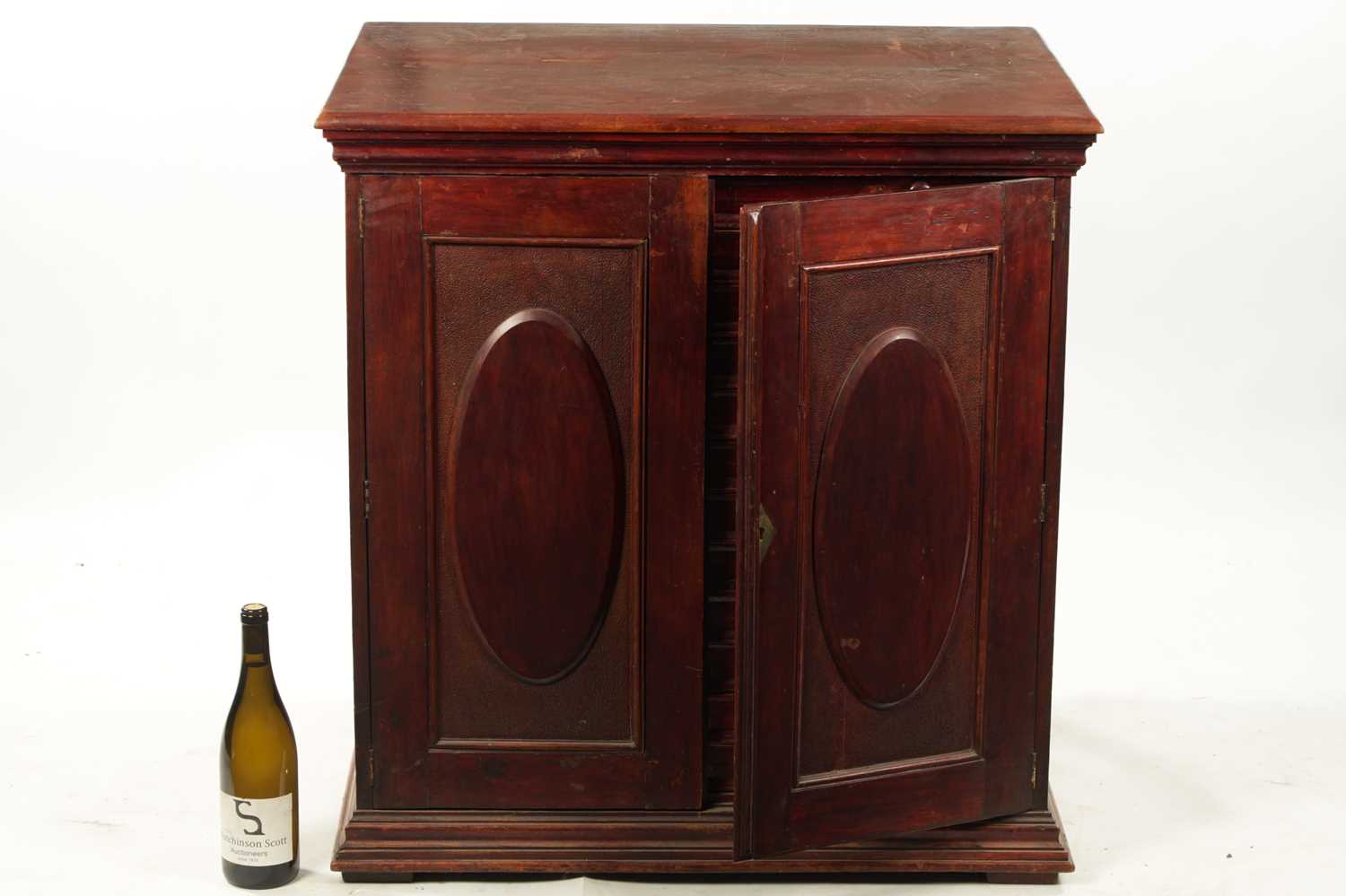 A LATE 19TH CENTURY SCUMBLED PINE COLLECTORS CABINET - Image 3 of 8