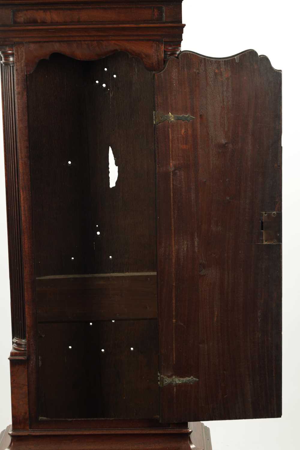 JAMES SANDIFORD, MANCHESTER. A GEORGE III FIGURED MAHOGANY EIGHT-DAY QUARTER STRIKING LONGCASE CLOCK - Image 7 of 19