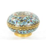 A 19TH CENTURY CHINESE CLOISONNE ENAMEL LIDDED BOX