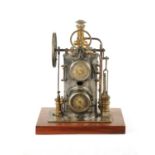 A RARE LATE 19TH CENTURY FRENCH INDUSTRIAL AUTOMATON MANTEL CLOCK