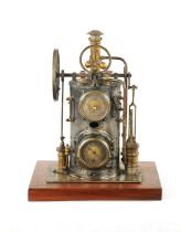 A RARE LATE 19TH CENTURY FRENCH INDUSTRIAL AUTOMATON MANTEL CLOCK