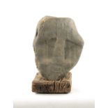 AN EARLY CARVED STONE HEAD / SCULPTURE