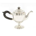 AN EARLY 19TH CENTURY CONTINENTAL SILVER TEAPOT - POSSIBLY BALTIC