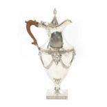 A STYLISH GEORGE III SILVER WINE EWER