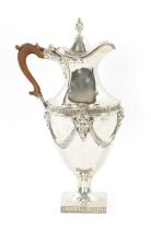 A STYLISH GEORGE III SILVER WINE EWER