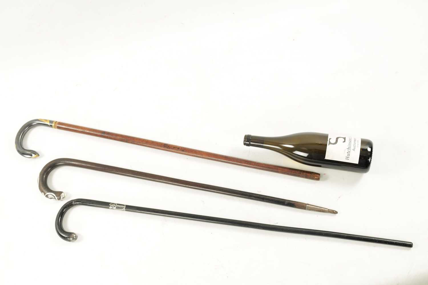 A COLLECTION OF THREE LATE 19TH CENTURY INLAID WALKING STICKS - Image 4 of 4