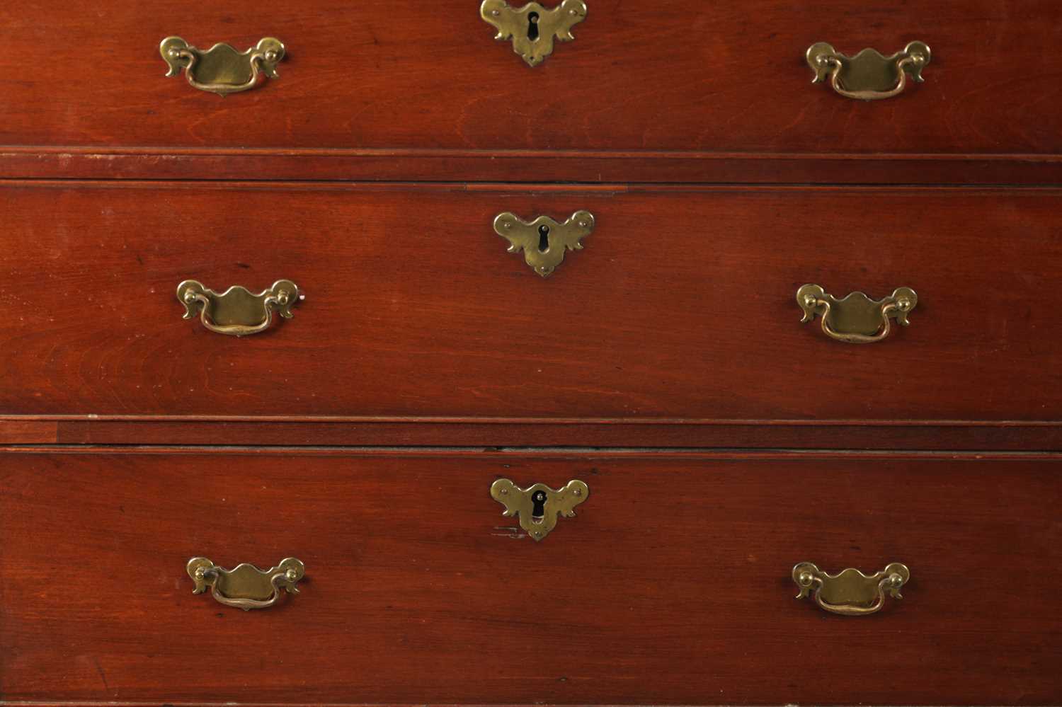 AN UNUSUAL AND RARE EARLY 18TH CENTURY RED WALNUT CHEST ON STAND POSSIBLY AMERICAN - Image 5 of 7