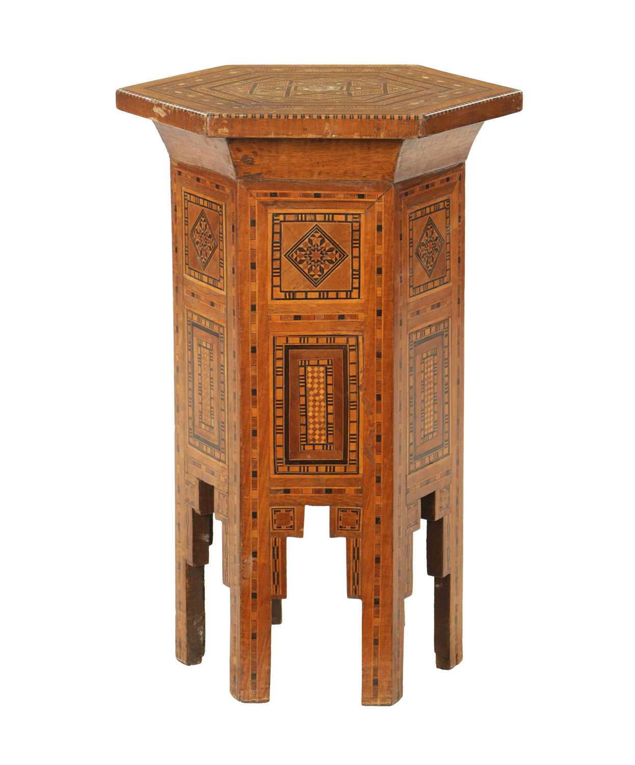 A 19TH CENTURY EASTERN OTTOMAN STYLE INLAID OCCASIONAL TABLE