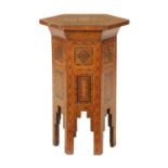 A 19TH CENTURY EASTERN OTTOMAN STYLE INLAID OCCASIONAL TABLE