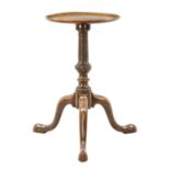 A GEORGE III MAHOGANY CANDLE STAND