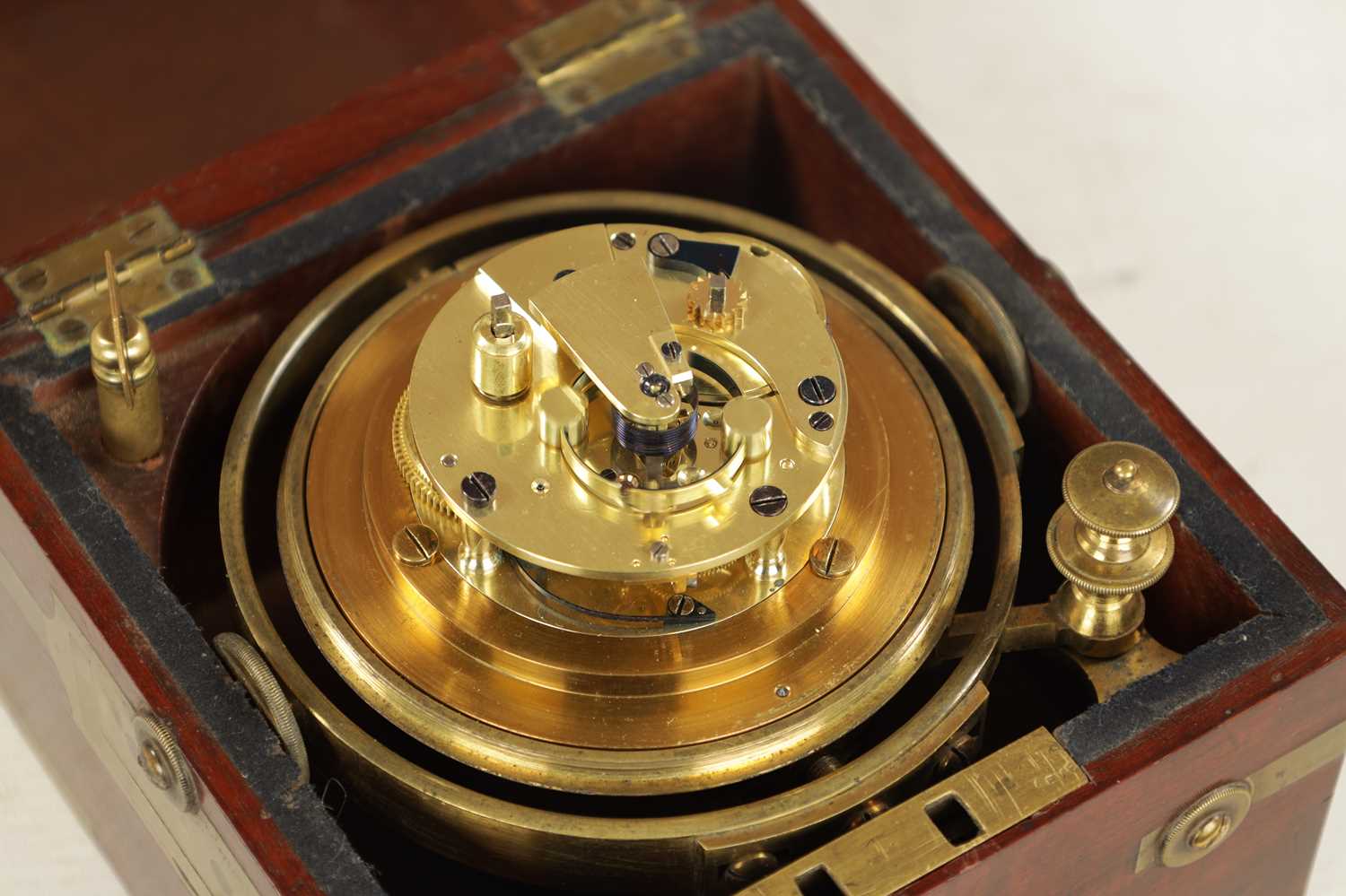 LITHERLAND, DAVIES & CO., LIVERPOOL. A SMALL MID 19TH CENTURY TWO-DAY MARINE CHRONOMETER - Image 7 of 8