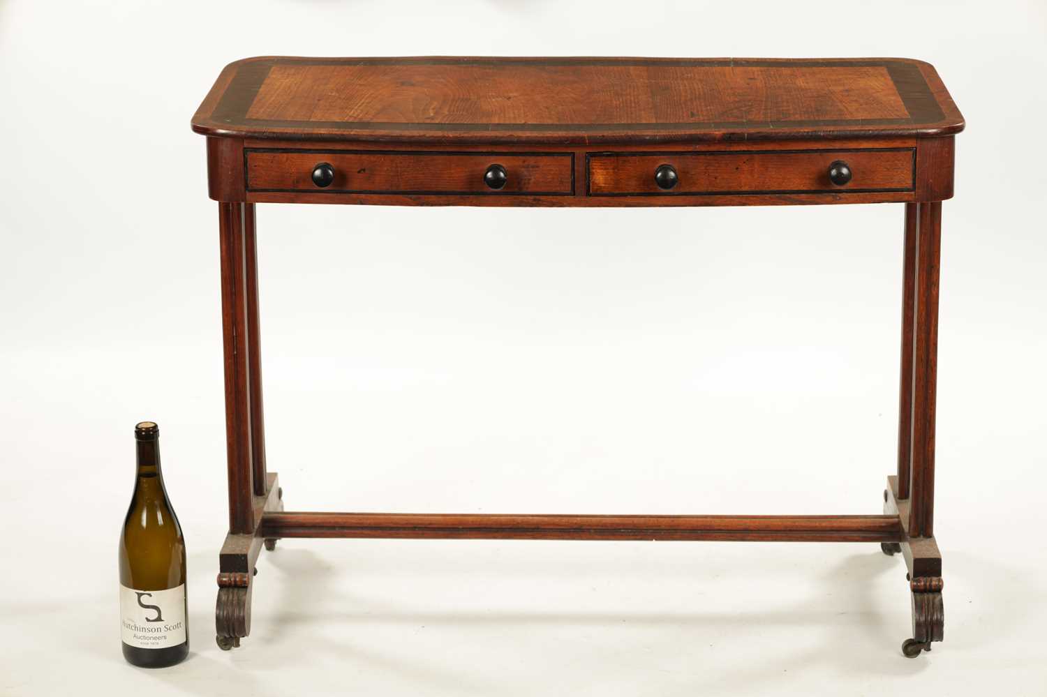 A RARE CANADIAN REGENCY PERIOD ASH AND COROMANDEL SIDE TABLE - Image 4 of 9