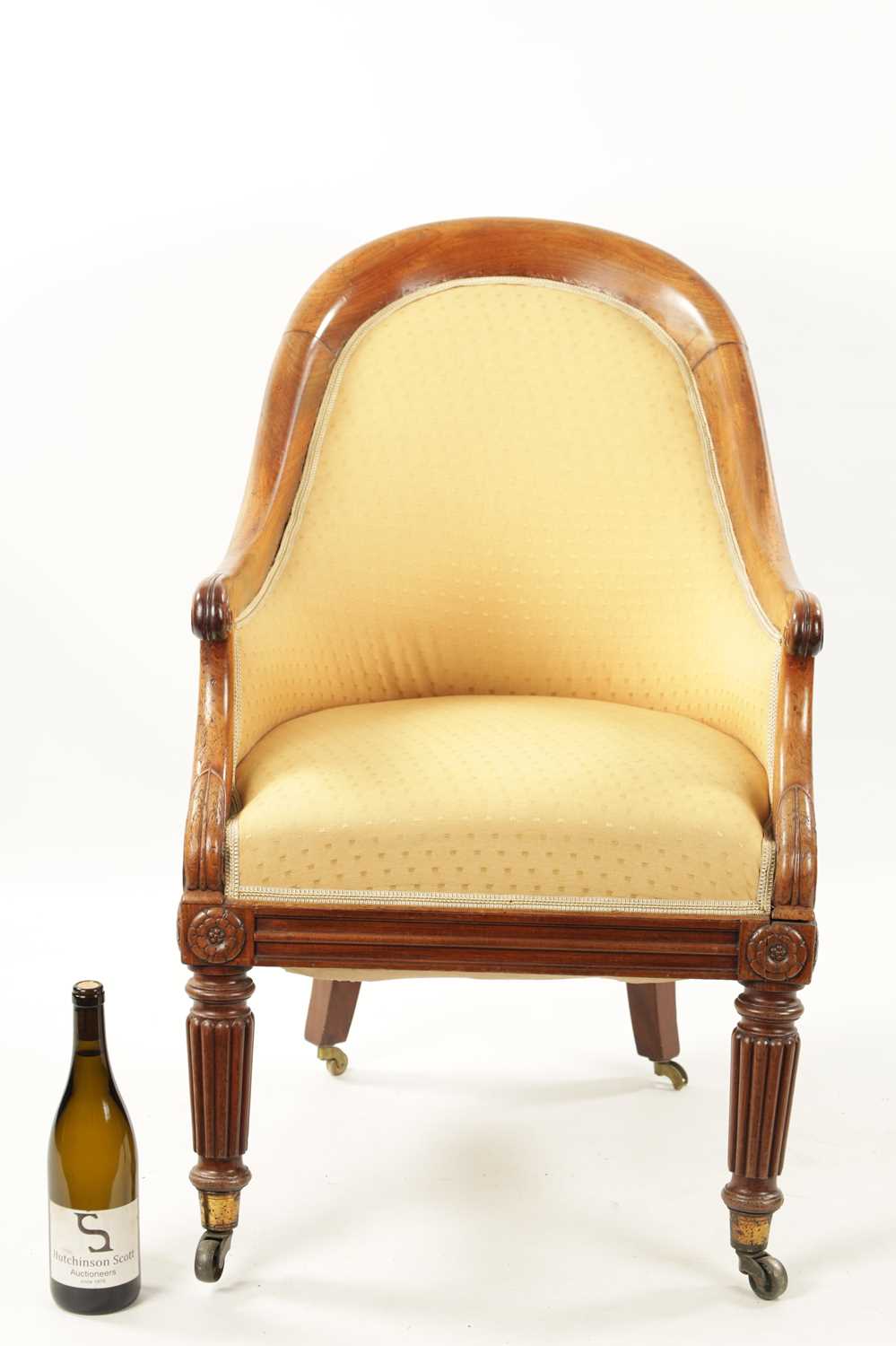 A REGENCY MAHOGANY LIBRARY TUB CHAIR IN THE MANNER OF GILLOWS - Image 5 of 13