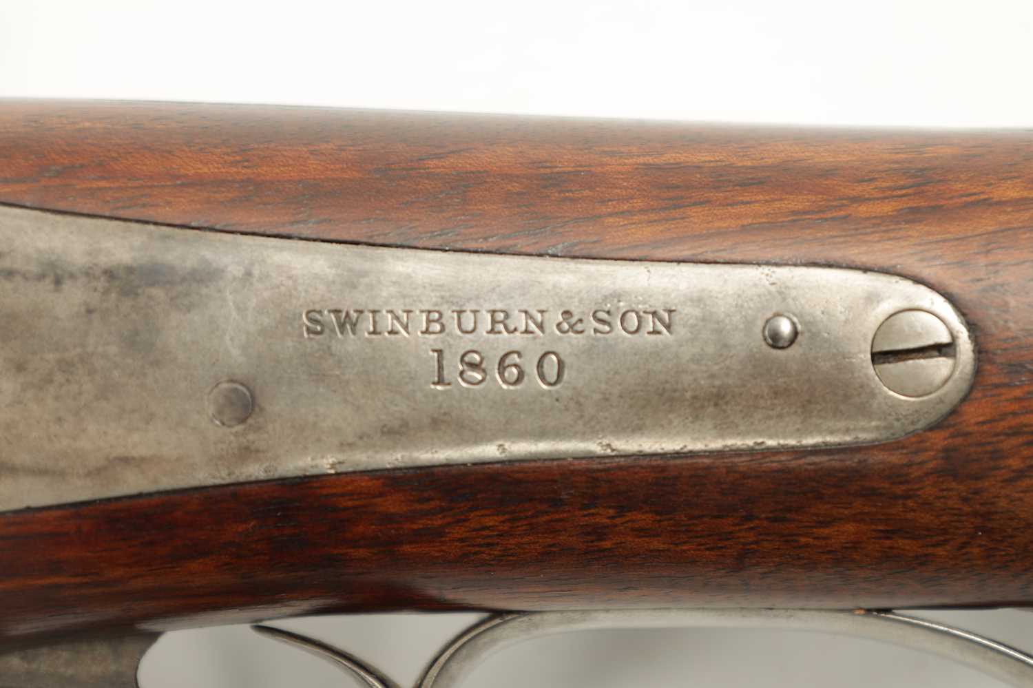 A RARE 19TH CENTURY SWINBURN & SON JACOBS PERCUSSION RIFLE WITH BAYONET - Image 12 of 17