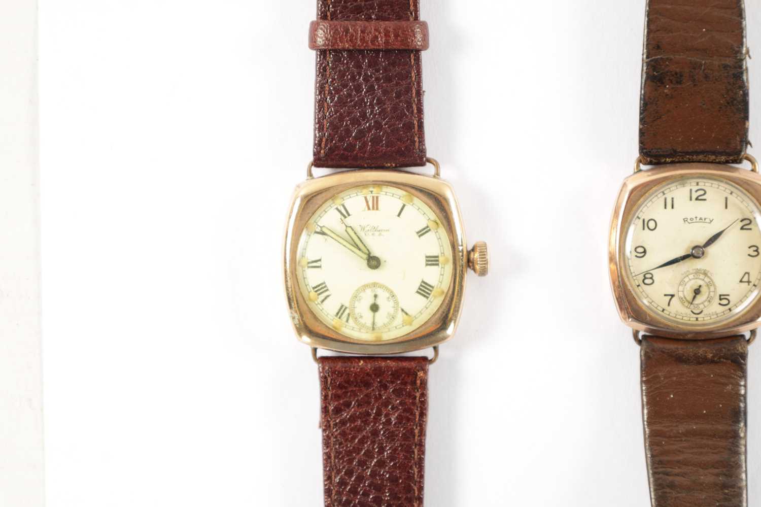 A COLLECTION OF THREE 1930’S 9CT GOLD CUSHION CASED WRISTWATCHES - Image 4 of 7