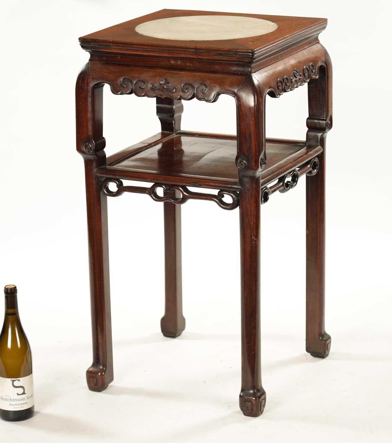 A 19TH CENTURY CHINESE HARDWOOD JARDINIERE STAND - Image 2 of 7