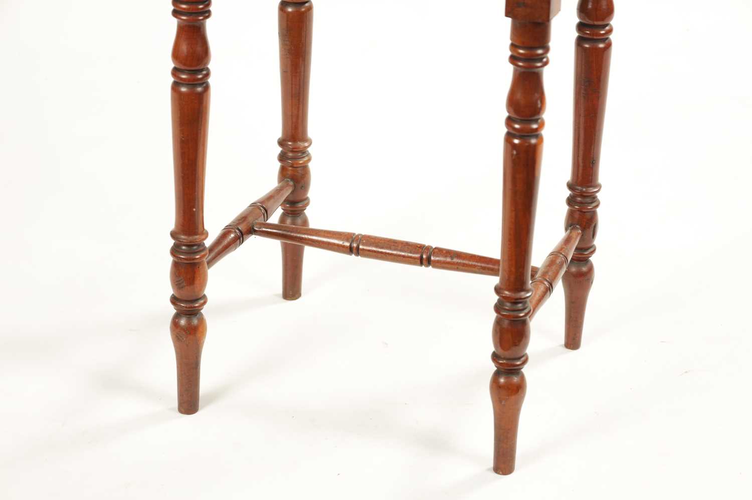 A RARE REGENCY YEW WOOD SLATTED TOP STOOL - Image 3 of 6