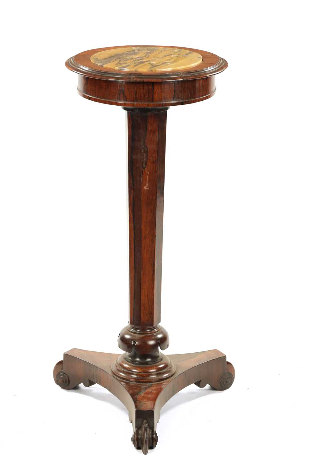 A WILLIAM IV FIGURED ROSEWOOD OCCASIONAL TABLE/PLANTER