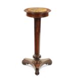 A WILLIAM IV FIGURED ROSEWOOD OCCASIONAL TABLE/PLANTER