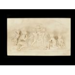 A LATE 19TH CENTURY CAST COMPOSITE WHITE MARBLE CLASSICAL PLAQUE BY J. P. MYERS DATED 1882