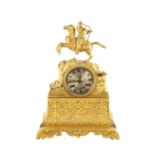 H. MARC. A PARIS. A MID 19TH CENTURY FRENCH ORMOLU MANTEL CLOCK