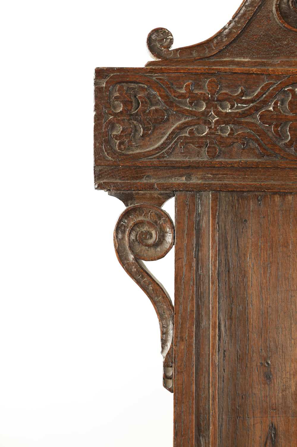 A 17TH CENTURY WAINSCOT CHAIR WITH TUDOR ROSE - Image 5 of 17