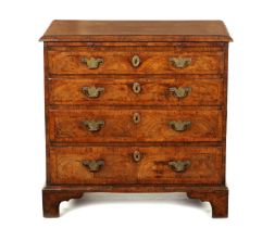 AN EARLY 18TH CENTURY WALNUT CHEST OF SMALL PROPORTIONS