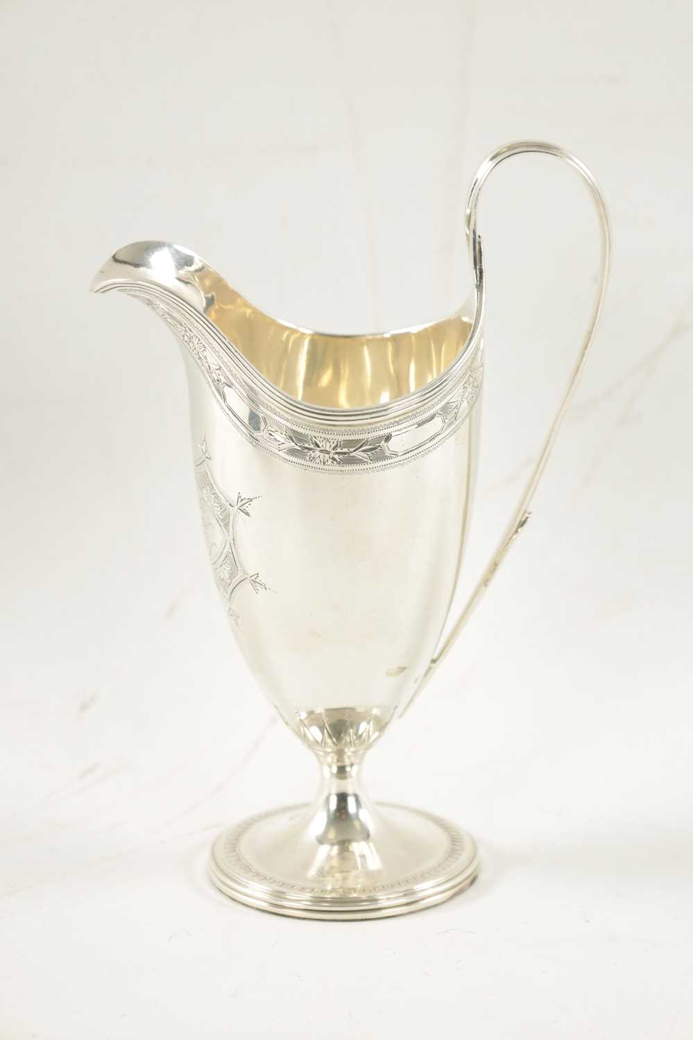 A GEORGE III HELMET STYLE SILVER CREAM JUG - Image 2 of 6