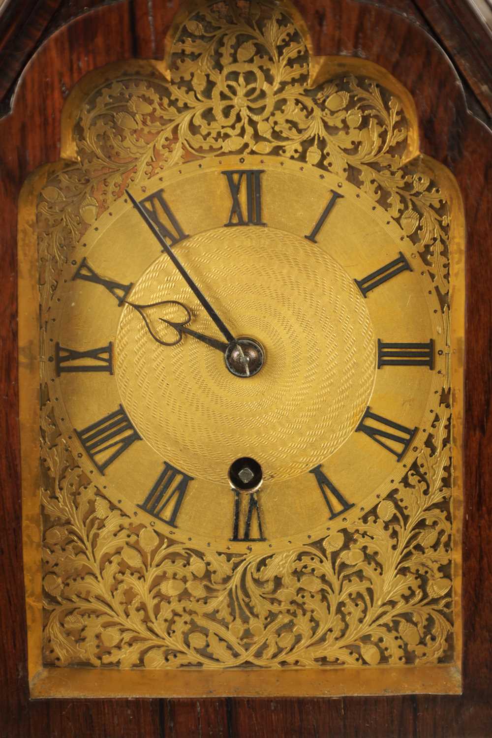 VINER, LONDON. A SMALL LATE REGENCY ENGLISH ROSEWOOD FUSEE MANTEL CLOCK - Image 2 of 11