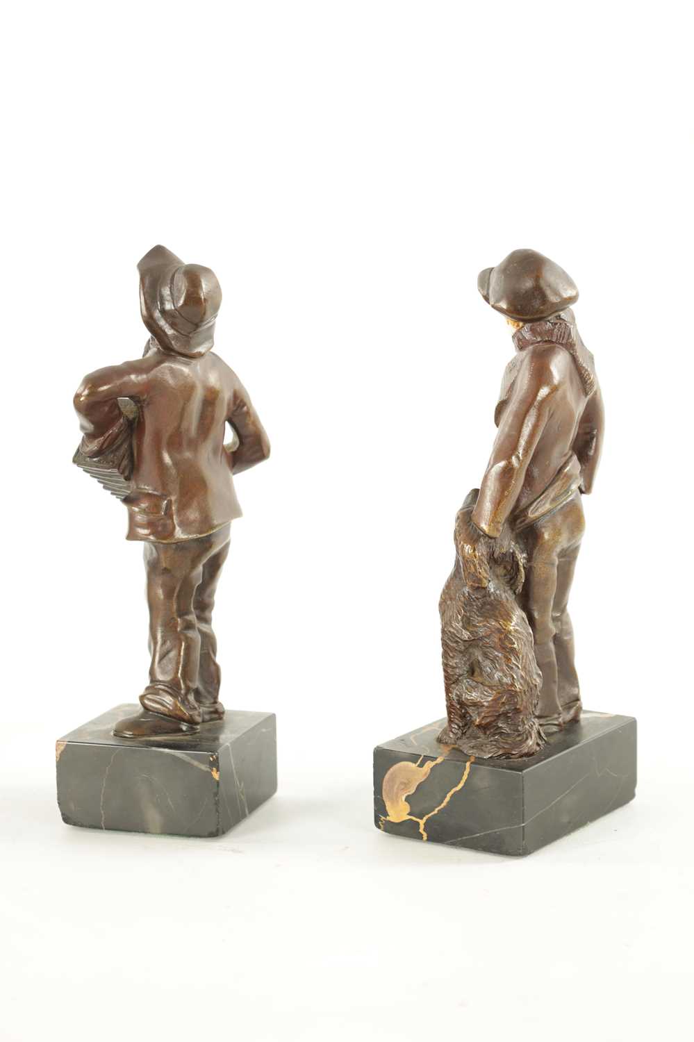 A PAIR OF ARTS AND CRAFTS BRONZE AND IVORY FIGURES - Image 6 of 10