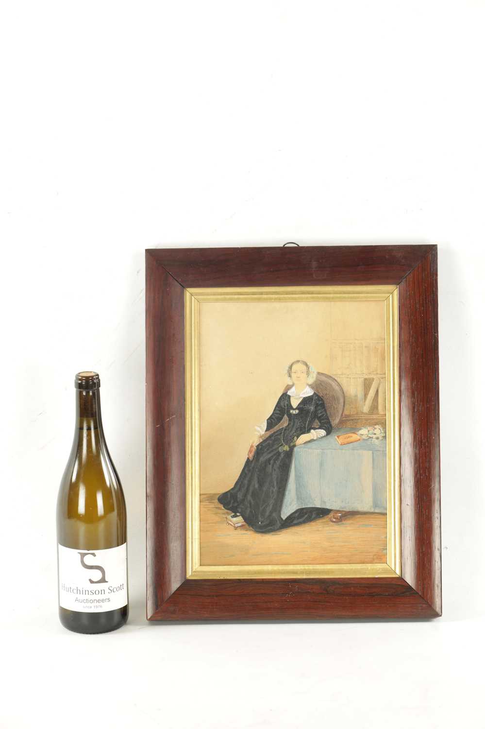 A VICTORIAN WATERCOLOUR OF SEATED LADY - Image 2 of 5