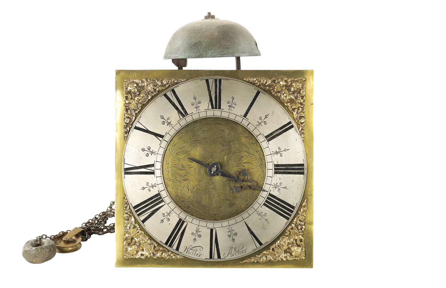 WALTER ARCHER. AN EARLY 18TH CENTURY 30HR HOOK AND SPIKE WALL CLOCK