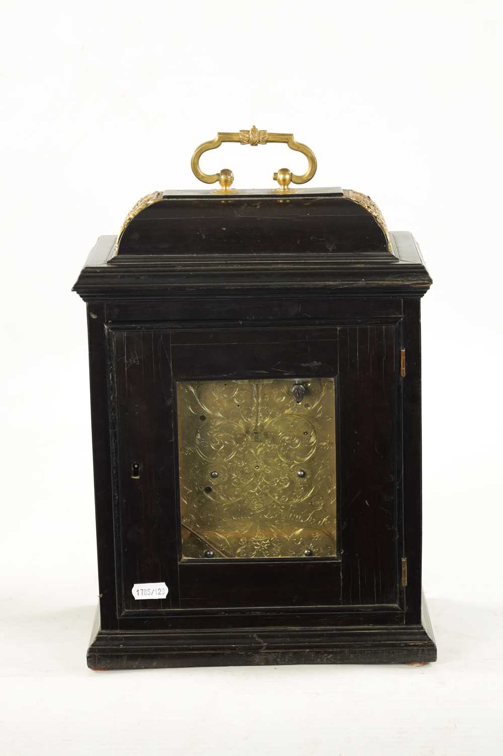 JOHN MILLER, LONDINI FECIT. A WILLIAM AND MARY EBONY VENEERED VERGE BRACKET CLOCK - Image 8 of 21