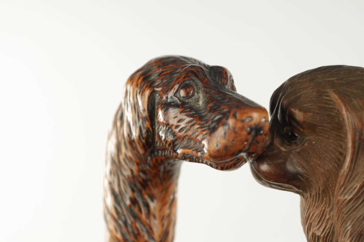 TWO LATE 19TH CENTURY CARVED DOG'S HEAD WALKING STICKS - Image 3 of 5