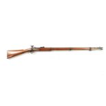 A MID 19TH CENTURY ENFIELD 1860 PATTERN THREE BAND PERCUSSION MUSKET BY TOWER