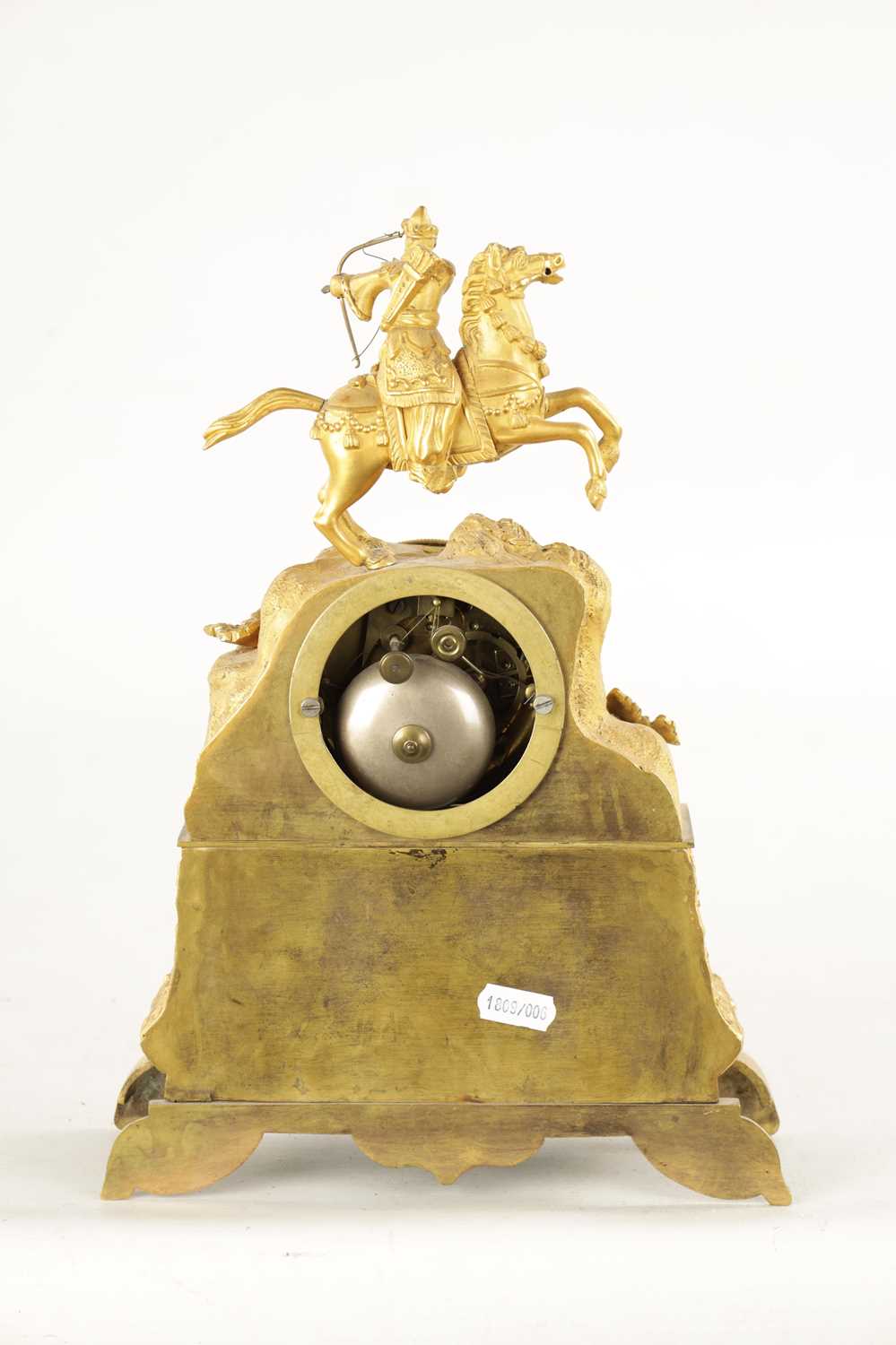 H. MARC. A PARIS. A MID 19TH CENTURY FRENCH ORMOLU MANTEL CLOCK - Image 6 of 7